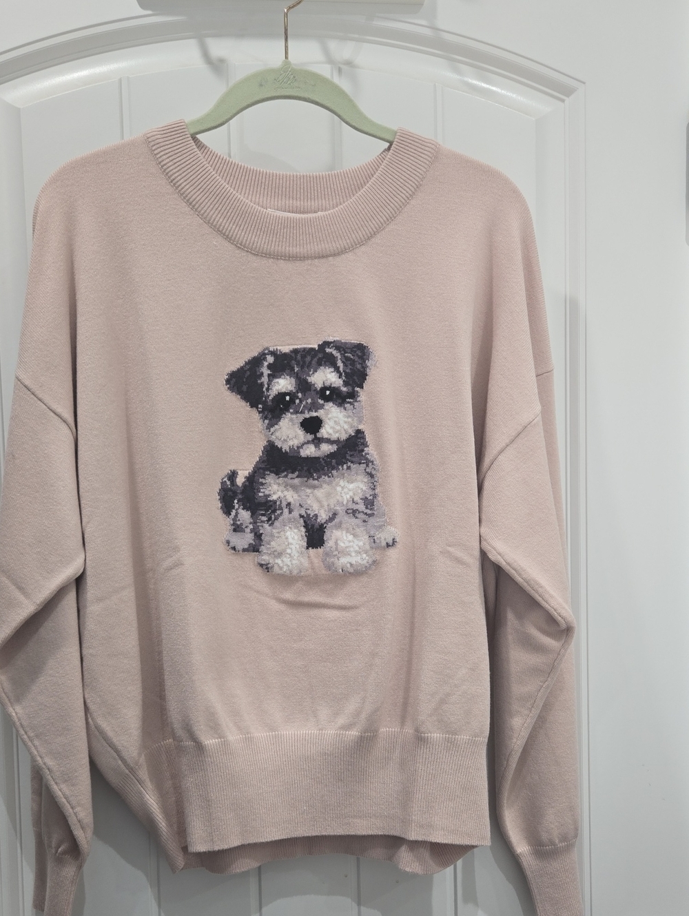 Lelis Soft Pink Dog Graphic Sweatshirt - Casual Pullover